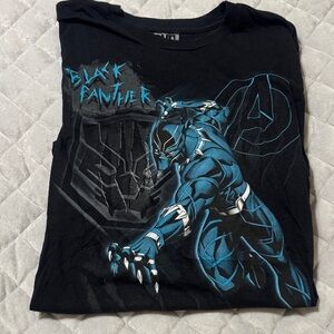 Marvel Black Panther Men’s Black and Blue Graphic Tee